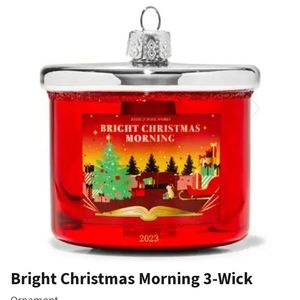 Bath & Body Works bright Christmas morning 3 with candle ornament